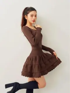 ダーリッチ♡バルーンボーダーミニワンピース
