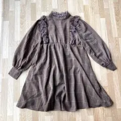 apres jour アソートフリルワンピース ブラウン アプレジュール