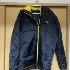 PUMA ダウンジャケット L 黒/黄色