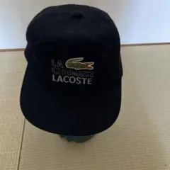 LACOSTE 黒 キャップ Lサイズ58cm