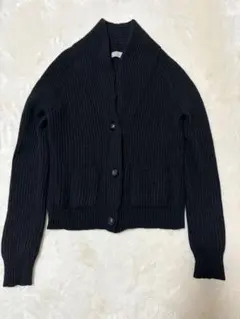 マーガレットハウエル　ショールカラー　リブカーディガン　ウール　カシミヤ