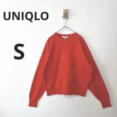 美品　UNIQLO : C スムースコットンクルーネックセーター オレンジ　S