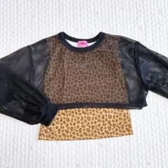 KOGYARU レオパード柄 メッシュ トップス 150cm