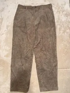 ブラウン コットン ストレートパンツ