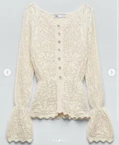 ZARA オープンニットカーディガン