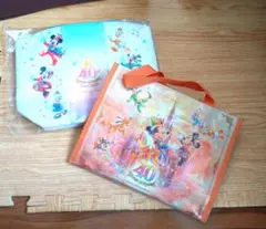 東京ディズニーランド40周年　スーベニアランチトートバッグ　2点セット