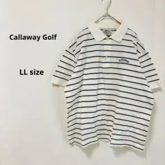 Callaway Golf キャロウェイゴルフ　ポロシャツ　LL ボーダー　半袖のサムネイル