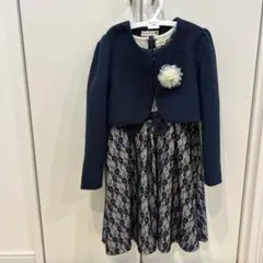 ネイビー レースドレス 120cm