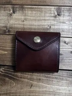 ＧＷ限定値下げダークブラウン レザー コンパクト財布
