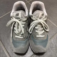 New Balance Classic 574 グレー/ブルー スニーカー