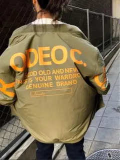 RODEO CROWNS ロゴ ナイロン ブルゾン ジャンパー カーキのサムネイル