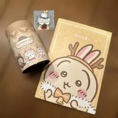 【セット】ちいかわもぐもぐ本舗京都伏見店紅茶缶&A5ノートうさぎ&ハチワレシール