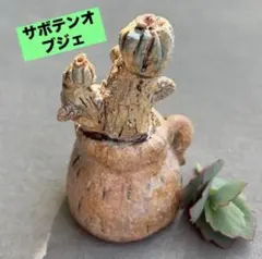 植物オブジェ✨サボテン、多肉植物、陶器人形、置物、作家、アートのサムネイル