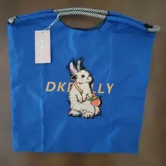 D.KELLY 刺繍トートバッグM(ウサギ/ブルー)