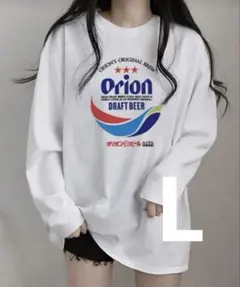 オリオンビール ロゴプリント 長袖Tシャツ　Lサイズ