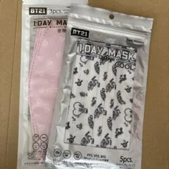 BT21 1DAY MASK COOL 5枚入り、3枚入り。のサムネイル