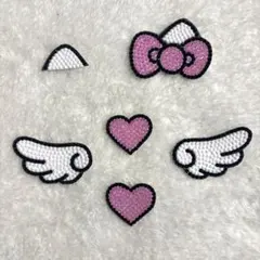 うちわデコパーツ デコうちわ パーツ うちわデコ ハート 猫耳 ピンク