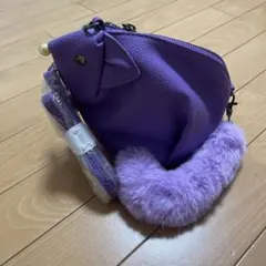 新品　タグ付き　ANNA SUI mini ネコ型パープルポシェット