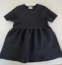 ユナイテッドアローズ Pペプラム ショートスリーブ ニット 半袖 ブラック