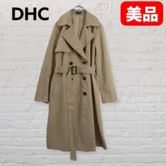 DHC トレンチコート 9号 ベージュ ロング丈 ベルト付