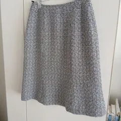 白黒ツイード Aラインスカート