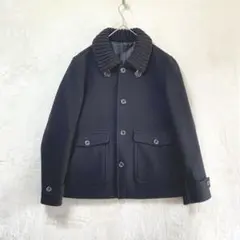 BEAMS HEART/ピーコート/L/ニットカラー ブラック