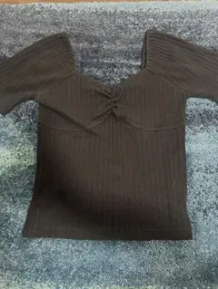 MOUSSY ブラウン ストライプ 半袖Tシャツのサムネイル