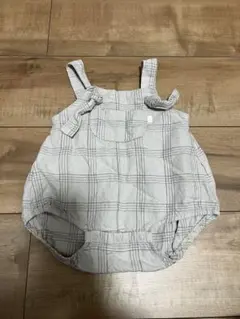 バースデイ　テータテートチェック柄ロンパース 70