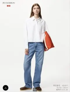 ユニクロ　JW ANDERSON ストレートジーンズ24 丈長め