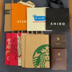 ショップ袋11枚セット スターバックス エシレ など
