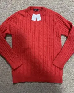 新品 タグ付き レッドニットセーター Lサイズ