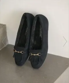 【WEB限定】UNITEDARROWS フラットシューズ BLACK