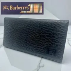 《未使用》Burberrys バーバリー 長財布 レザー ブラック 本革 高級