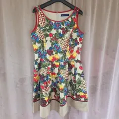 M'S GRACY フルーツ柄 ノースリーブワンピースのサムネイル