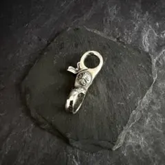 シルバー フック クリップ カスタム キーホルダー ナスカン クロスモチーフ