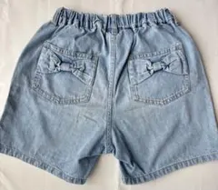 BRANSHES リボン ショートパンツ デニム 140