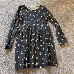 H&M 花柄 ネイビー　長袖ワンピース　　120サイズ