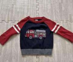 babyGap 消防車刺繍 ニットセーター 12-18ヶ月