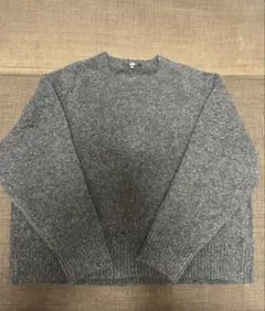 UNIQLO ユニクロ クルーネック セーター ニット チャコールグレー