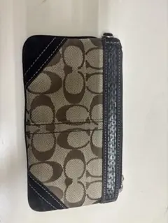 Coach ロゴポーチ ブラウン/ベージュ