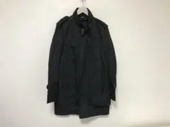 本物タケオキクチナイロンミリタリーロングコートジャケットビジネススーツ黒L