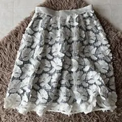 新品タグ付き✨Lois CRAYON 花柄刺繍 ギンガム チュールスカート Mのサムネイル