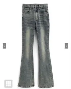 ストレッチフレアデニムパンツ（ブルー）cu535 Lサイズ