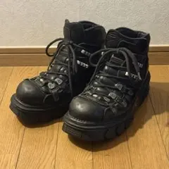 00s NEW ROCK ファイヤーパターンブーツ vintage - メルカリ
