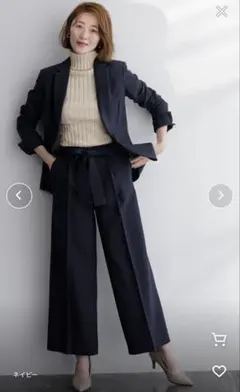 2点セット】UV/形態安定　ベーシックワイドパンツセットアップスーツ