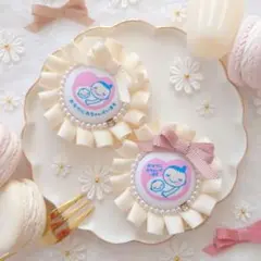 ダブルリボンが可愛い♡マタニティロゼット マタニティマーク 両面 プレゼント