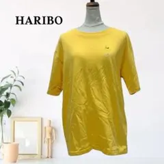 zk931【M】HARIBO Tシャツ キャラクタープリント クマ 黄色 半袖