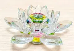 クリスタル 蓮の花 ロータス オブジェ サンキャッチャー風水