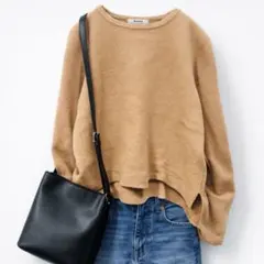 SLOANE スローン 毛100% ニット サイズ2 サイドスリット 前後差