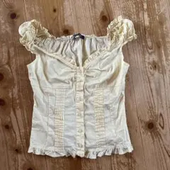 Brandy Melville 半袖 ブラウス イエローのサムネイル